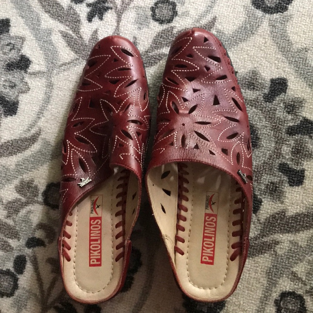 Red slip on shoes